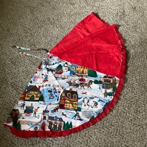 Handmade Christmas Broadcloth Tree Skirt